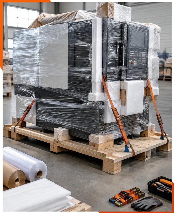 Упаковка станков для перевозки в Зеленодольске